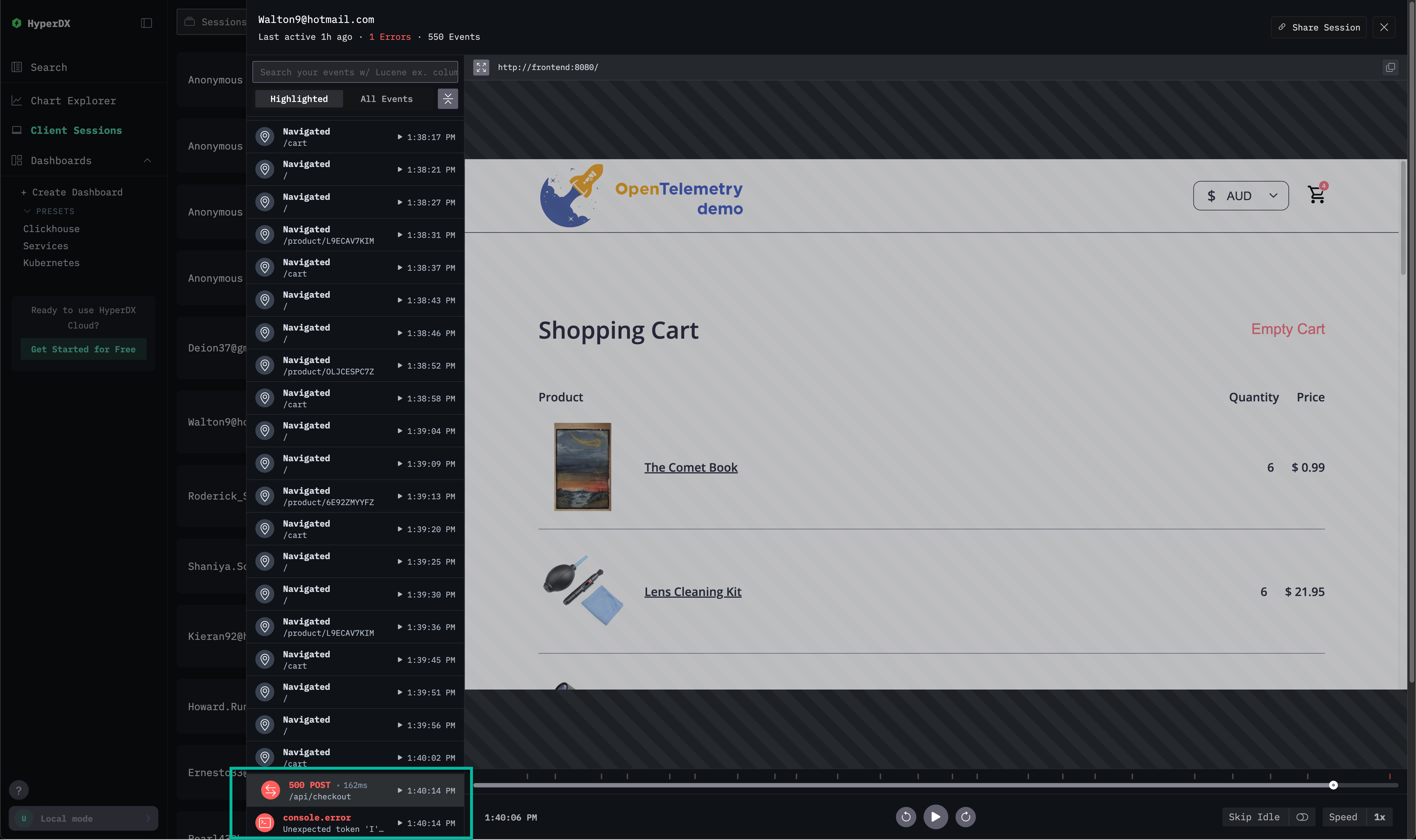 Ошибка сеанса